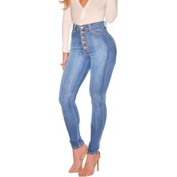 Womens Curvy High Waist Stretch Butt Lifting Skinny Colombian Jeans