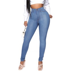 Womens Classic High Waisted Skinny Stretch Butt Lifting Jeans Slim Fit Denim Pants 006