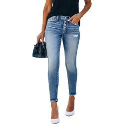 Women's Ripped Skinny Slim Fit Jeans Frayed Distressed Stretchy Denim Pants Women's Ripped Skinny Slim Fit Jeans Frayed Distressed Stretchy Denim Pants