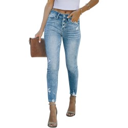 Women's Ripped Skinny Jeans Distressed Stretchy Denim Pants Women's Ripped Skinny Jeans Distressed Stretchy Denim Pants