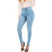 Womens Curvy High Waist Stretch Butt Lifting Skinny Colombian Jeans 7009