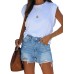 Denim Shorts for Women Distressed Jean Shorts Ripped Summer Hot Short SJ002
