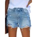 Denim Shorts for Women Distressed Jean Shorts Ripped Summer Hot Short SJ002