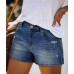 Denim Shorts Women Trendy Button Summer Cut Off Short Womens Jean Shorts High Waisted Jeans SJ006