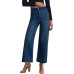 Women's Wide Leg High Waisted Stretchy Straight Leg Jeans Baggy Loose Trendy Ankle Denim Pants Wl001