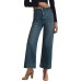 Women's Wide Leg High Waisted Stretchy Straight Leg Jeans Baggy Loose Trendy Ankle Denim Pants Wl001
