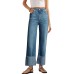 Women's Wide Leg Jeans High Waisted Straight Leg Stretchy Denim Pants with Pockets Wll005